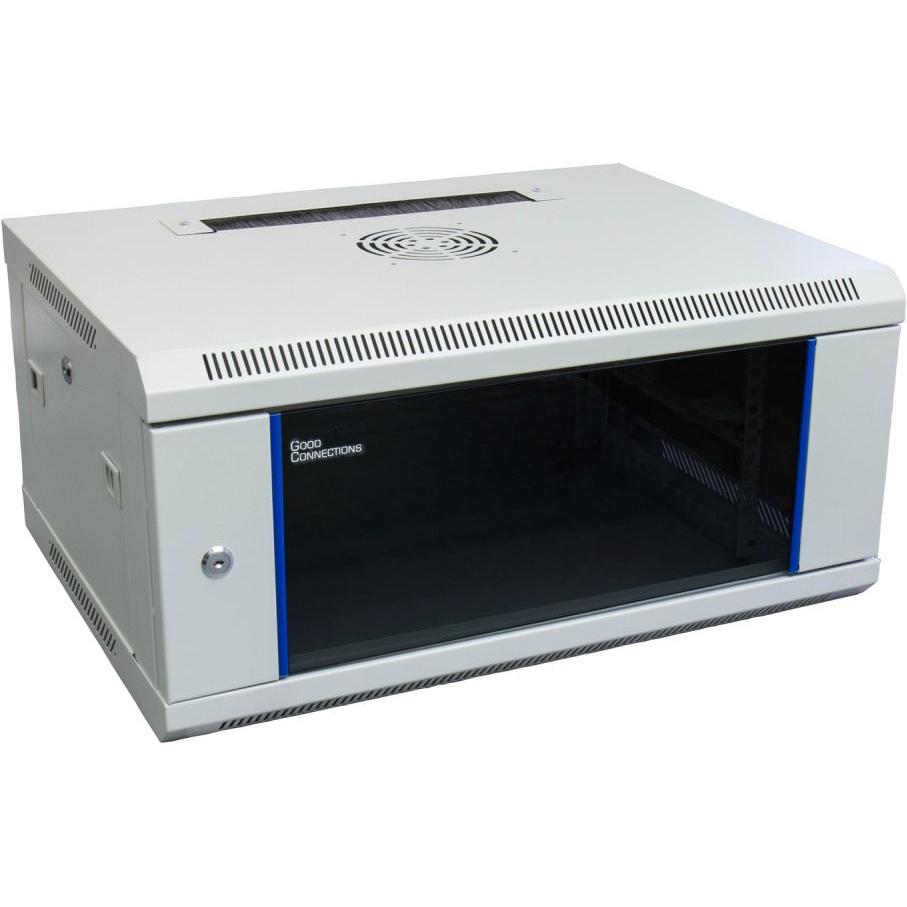 Alcasa GC-R0001 Rack 4U Wandmontiertes Regal (4 HE, 19 Zoll Rack), Serverschrank, Grau