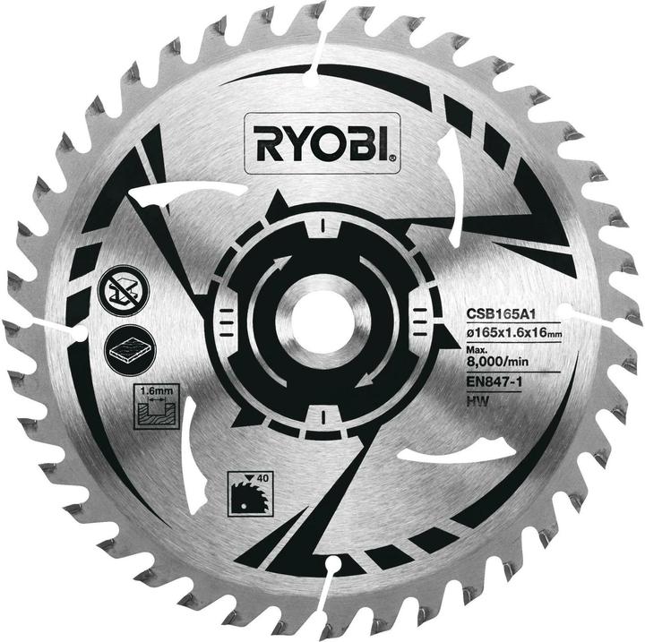 Image du produit Ryobi Tarcza do drewna 165mm, 40 zębów CSB165A1