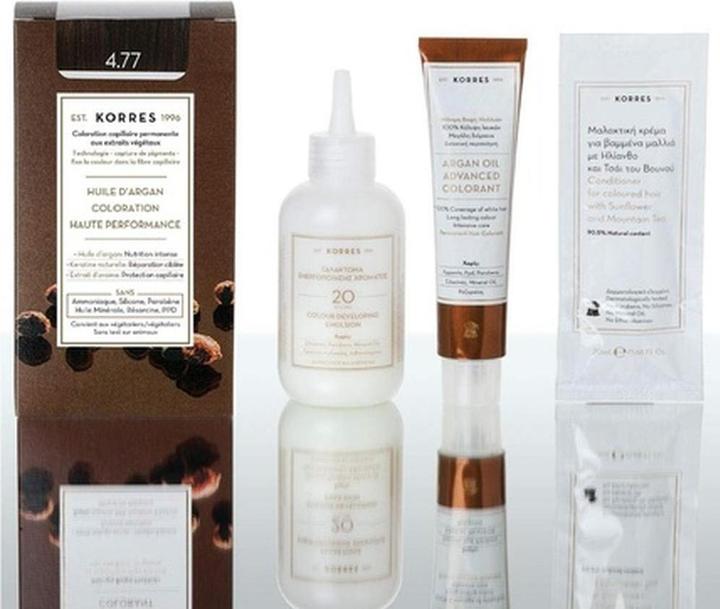 Immagine prodotto Korres Colore per capelli all'olio di argan (4,77 Cioccolato fondente)