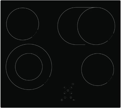 Actual product image Amica KMC 742 620 C Cooktop Integrated Ceramic 4 Zone(s)