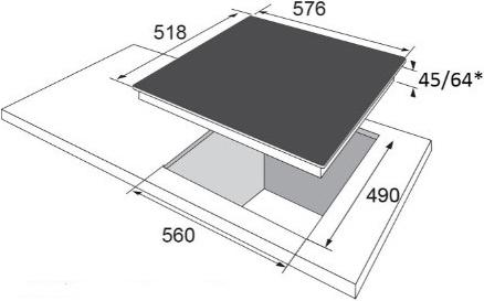 Actual product image Amica KMC 742 620 C Cooktop Integrated Ceramic 4 Zone(s)