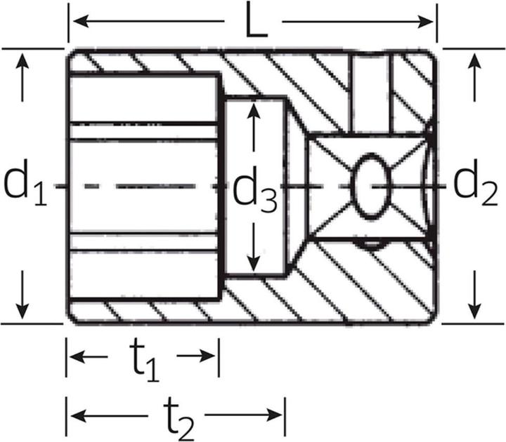 Actual product image Stahlwille 1/4DR x 1/4" BI HEX SOCKET (1/4")