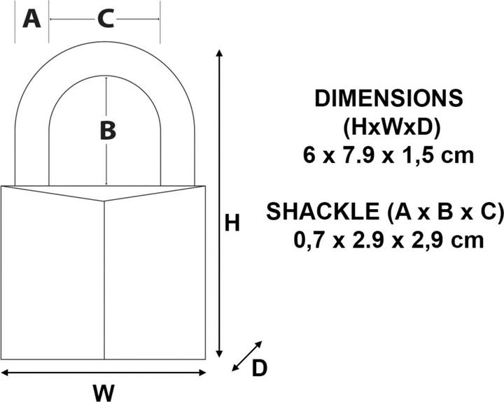Image du produit Master Lock Cadenas en acier. Acier (60mm) 9160EURD