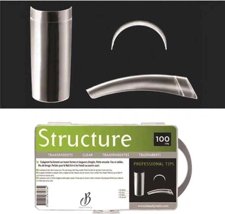 Actual product image Beautynails Bna Transparent Structure Tips X100 (Artificial nails)