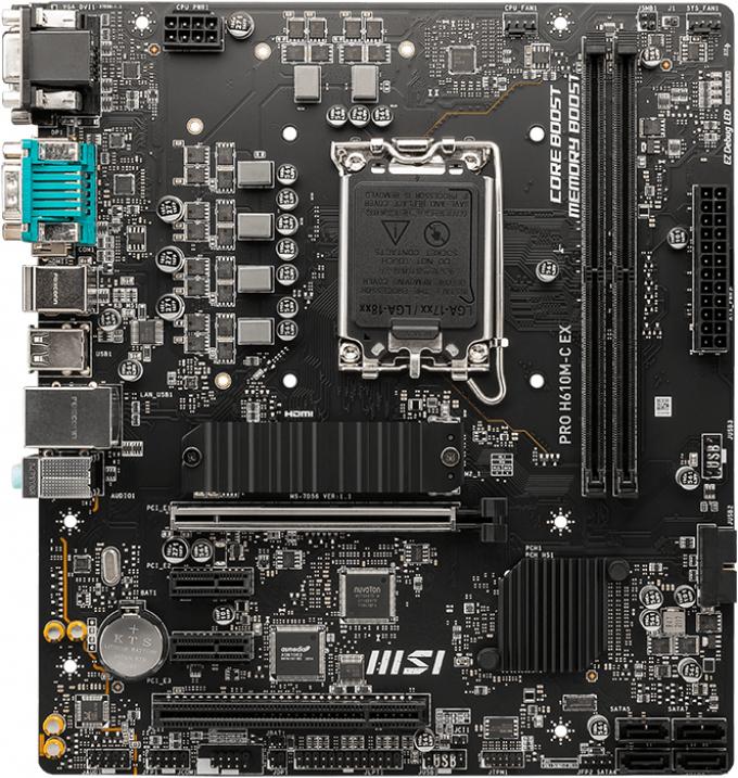 Actual product image MSI PRO -C EX H610 Intel H610 LGA 1700 mini ITX (LGA 1700, Intel H61, mATX)