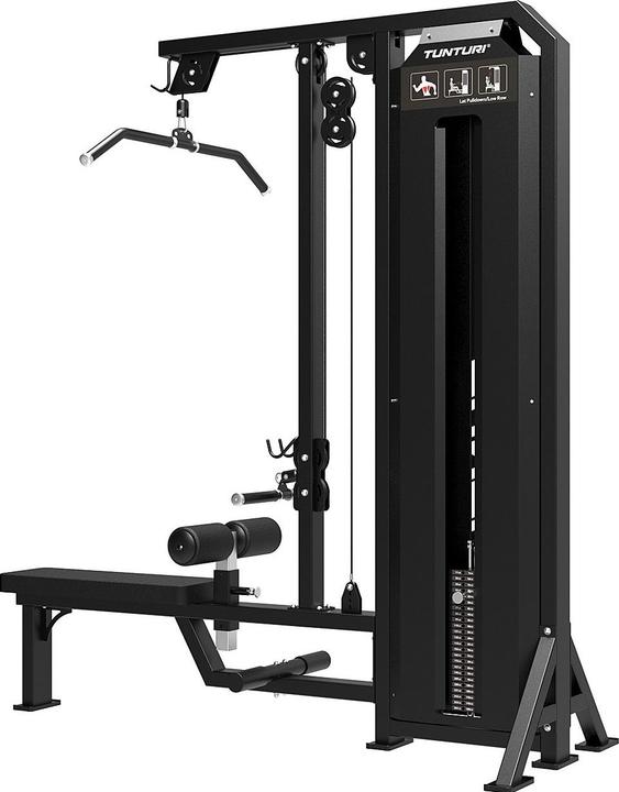 Actual product image Tunturi Platinum Dual Lat Pulldown/Low row cable pulldown station with weight stack