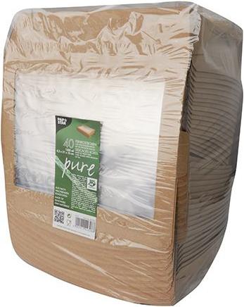 Actual product image Papstar 87253 Disposable food container cardboard, polylactide (PLA) (40 x)