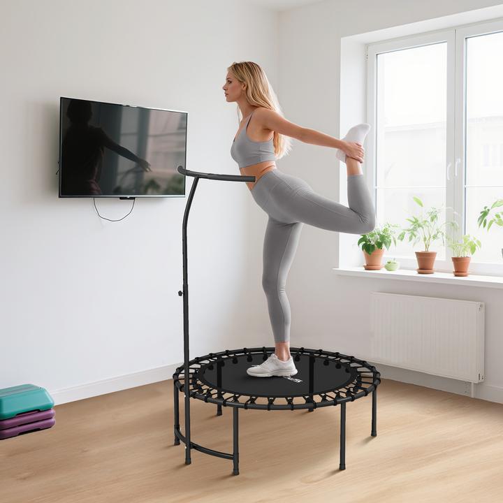 Actual product image SportNow Fitness Trampolin Stahl, Kunststoff Schwarz (102 cm)