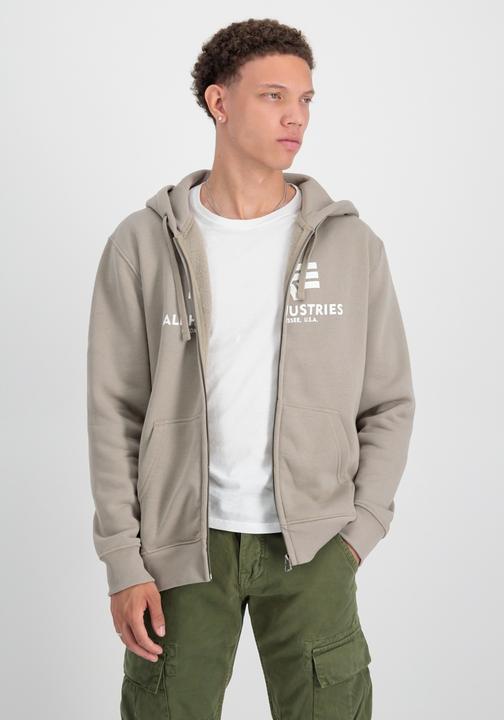 Produktbild Alpha Industries Basic Zip Hoody Sweat met capuchon voor heren Vintage Sand (S)