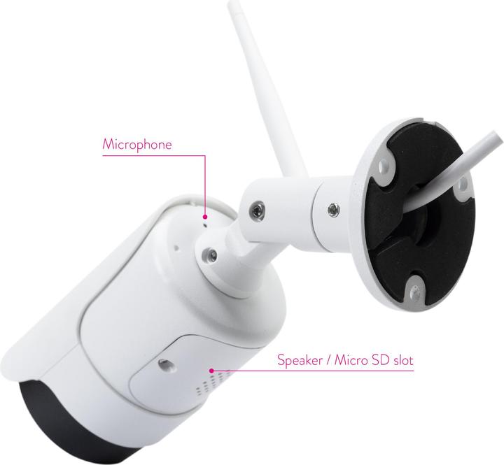 Actual product image PNI House IP52LR 2MP 1080P wireless video surveillance camera with outdoor and indoor IP and microSD (1920 x 1080 Pixels)