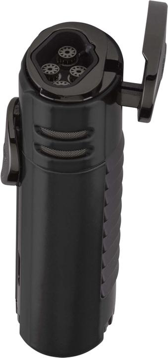 Actual product image Xikar HP4 Jet Lighter Black with 4 Flames 574BK