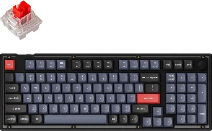 Productafbeelding Keychron Key V5 96% Frost Black RGB Key Red H V5-C1-EN (DE)
