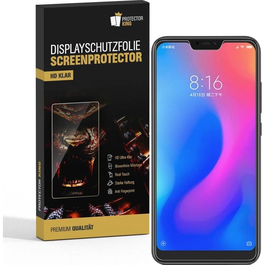Protectorking 3x Premium Displayschutzfolie 3D KLAR (3 Stück, Xiaomi Redmi Note 6 Pro), Smartphone Schutzfolie