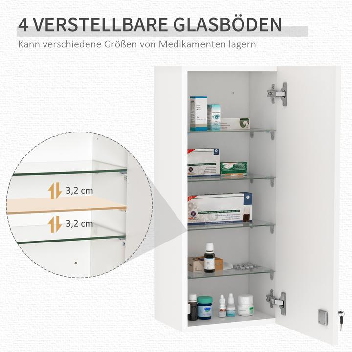 Produktbild Kleankin Medizinschrank (30 x 20 x 70 cm)