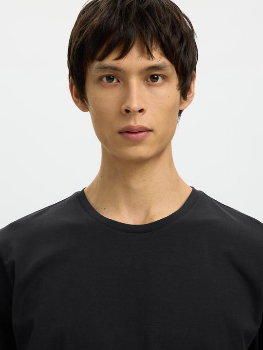Actual product image Selected Slhnewpima Ls O-Neck Tee Ex Noos (M)