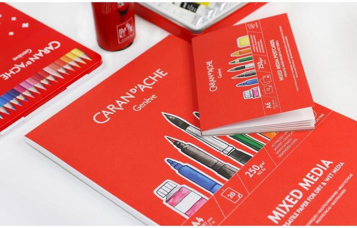 Actual product image Caran d'Ache Multitechnik-Postkartenblock (A6, Special ruling)