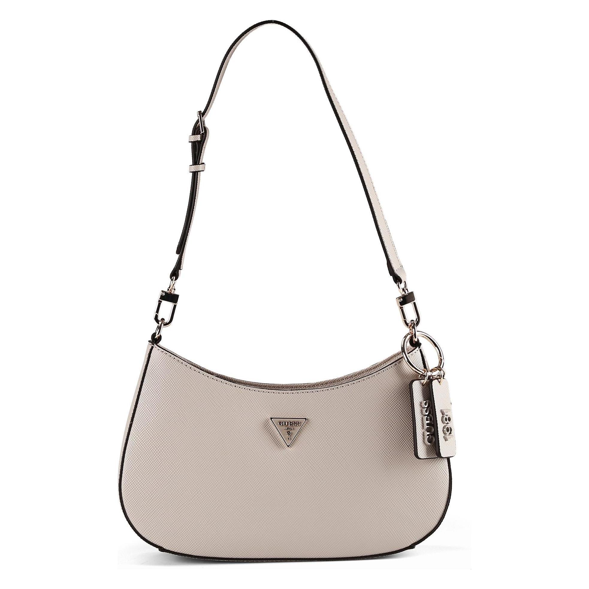 Guess, Vrouwen, Handtas, Noelle Ii Top Zip Shoulder Bag, Beige