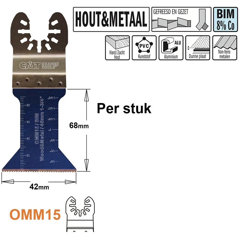 CMT, Lama, OMM15-x1 Multitool Sägeblatt für Holz und Metall 15 mm 1 Stück