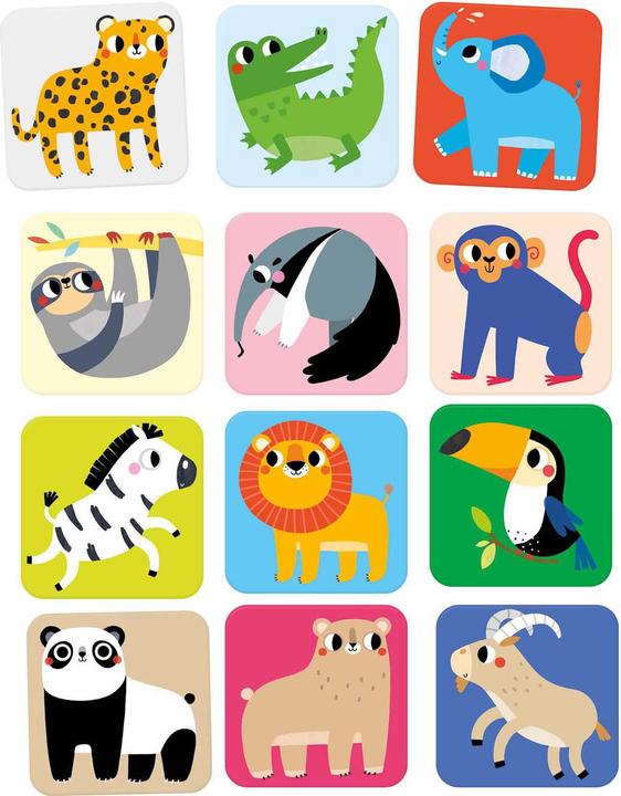 Actual product image Banana Panda Super size memo game wild animals 2+