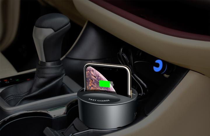 Actual product image cyoo Inductive Cup Charger Car Truck 10W (10 W)