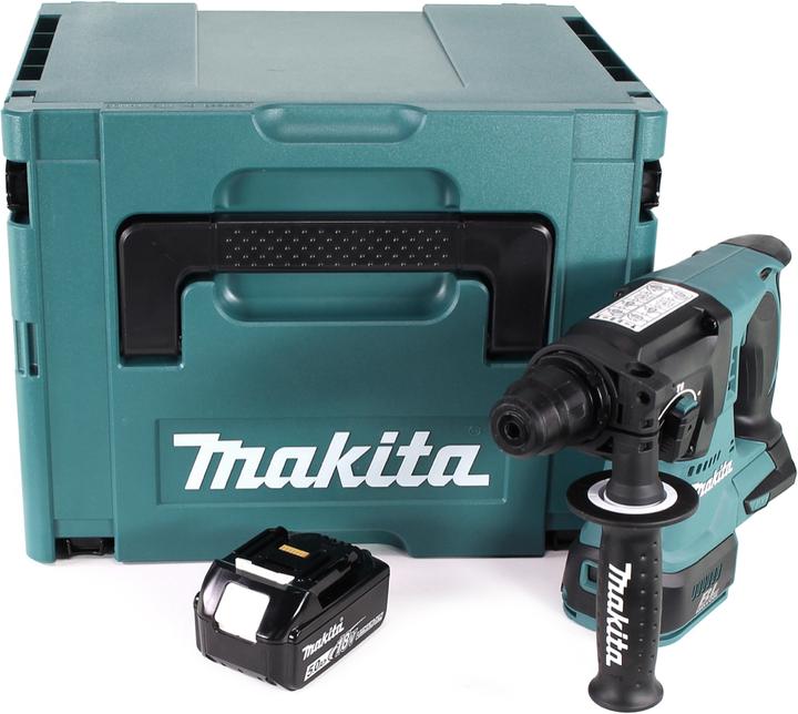 Actual product image Makita DHR 242 T1J Cordless hammer drill 18V 2,0J SDS-plus Brushless + 1x rechargeable battery 5,0Ah +