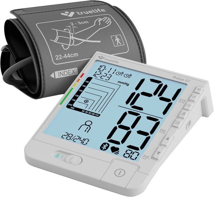 Immagine prodotto Truelife Monitor della pressione sanguigna del braccio superiore con Bluetooth (Sfigmomanometro per braccio)