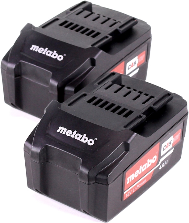 Actual product image Metabo Battery set 2x Li-Power battery pack 18 V 4.0 Ah CAS Li-Ion battery ( 2x 625591000 ) with charge (18 V)