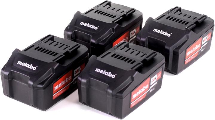 Produktbild Metabo Akku Set 4x Li-Power Akkupack 18 V 4,0 Ah CAS Li-Ion Akku ( 4x 625591000 ) mit Ladestandsanze (18 V)