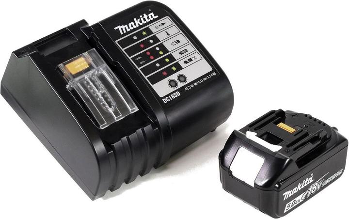 Produktbild Makita DTD 156 STK Akku Schlagschrauber 18V 155Nm 1/4" + 1x Akku 5,0Ah + Ladegerät + 100 tlg. Bit Bo