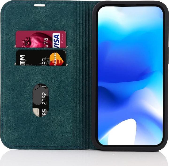 Actual product image Cover-Discount iPhone 15 Plus - MagSafe Flip Case RFID blue (Apple iPhone 15 Plus)