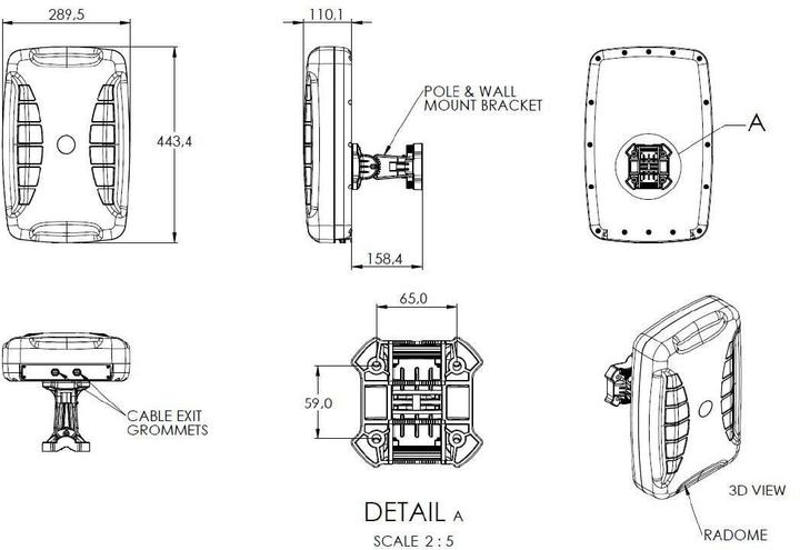 Produktbild Poynting Antennen· 5G/LTE· Mast/Wand· A-XPOL-0024-V1-01· weiss· SMA M· (3G, 5G, GSM)