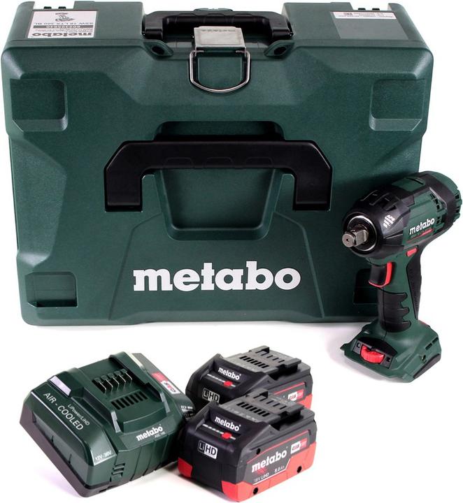 Produktbild Metabo SSW 18 LTX 300 BL Akku Schlagschrauber 18V 300Nm 1/2" Brushless ( 602395840 ) + 2x Akku 8,0Ah