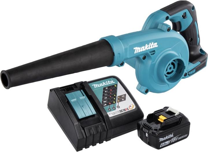 Productafbeelding Makita DUB 185 RG1 Accu bladblazer 18 V + 1x accu 6.0 Ah + lader (Oplaadbare batterij, Bladblazer)
