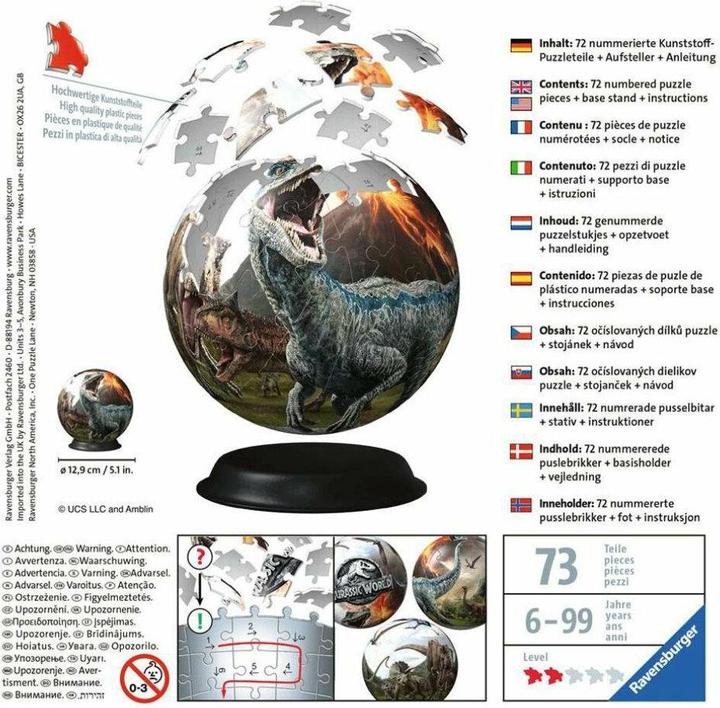 Image du produit Ravensburger Le monde jurassique (72 pièces)
