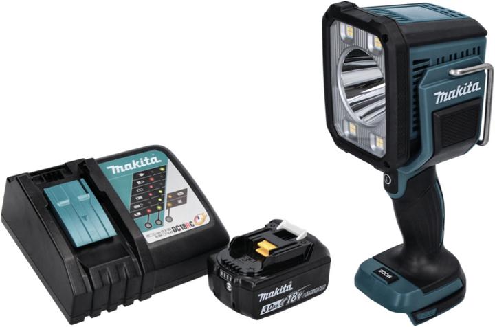 Image du produit Makita DML 812 RF1 Projecteur portatif à LED sans fil 18 V 1250 lm + 1x batterie 3,0 Ah + chargeur (1250 lm)