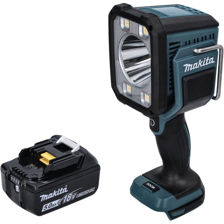 Thumbnail - Makita, Arbeitsleuchte, DML 812 T1 Akku LED Handstrahler 18 V 1250 lm + 1x Akku 5,0 Ah - ohne Ladegerät (1250 lm)