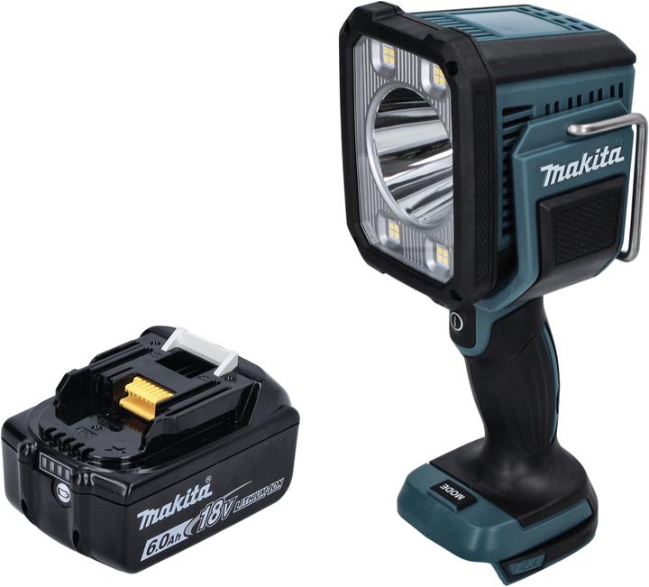 Produktbild Makita DML 812 G1 Akku LED Handstrahler 18 V 1250 lm + 1x Akku 6,0 Ah - ohne Ladegerät (1250 lm)