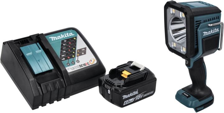 Produktbild Makita DML 812 RG1 Akku LED Handstrahler 18 V 1250 lm + 1x Akku 6,0 Ah + Ladegerät (1250 lm)