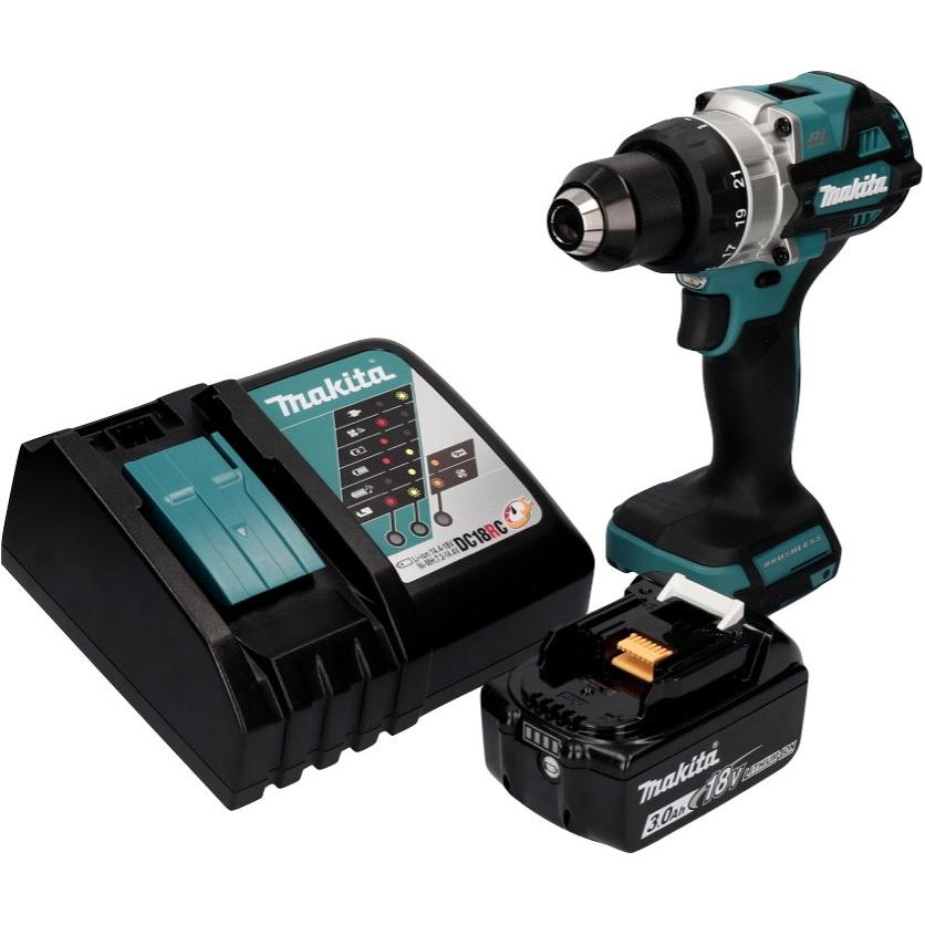 Thumbnail - Makita, Bohrmaschine + Akkuschrauber, Maktia DDF 486 RF1 Akku Bohrschrauber 18 V 130 Nm Brushless + 1x Akku 3,0 Ah + Lad...