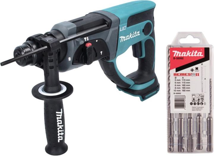 Produktbild Makita DHR 202 Z Akku Kombihammer 18 V 2,0 J SDS Plus + 5 tlg. Bohrer Set - ohne Akku, ohne Ladegerä