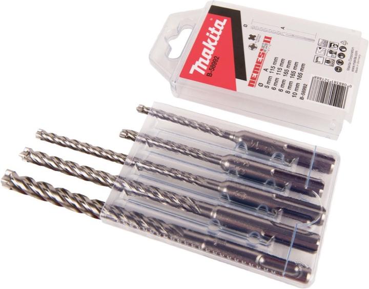 Produktbild Makita DHR 202 Z Akku Kombihammer 18 V 2,0 J SDS Plus + 5 tlg. Bohrer Set - ohne Akku, ohne Ladegerä