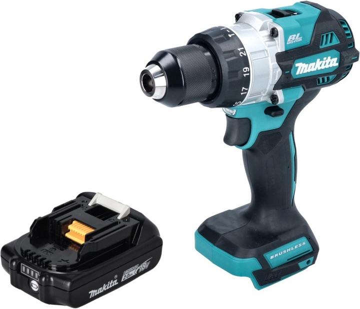 Produktbild Makita DHP 486 A1 Akku Schlagbohrschrauber 18 V 130 Nm Brushless + 1x Akku 2,0 Ah - ohne Ladegerät (Akkubetrieb)