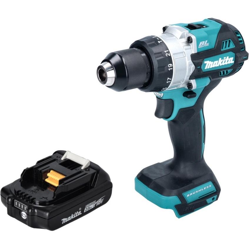 Thumbnail - Makita, Bohrmaschine + Akkuschrauber, DHP 486 A1 Akku Schlagbohrschrauber 18 V 130 Nm Brushless + 1x Akku 2,0 Ah - ohne ...