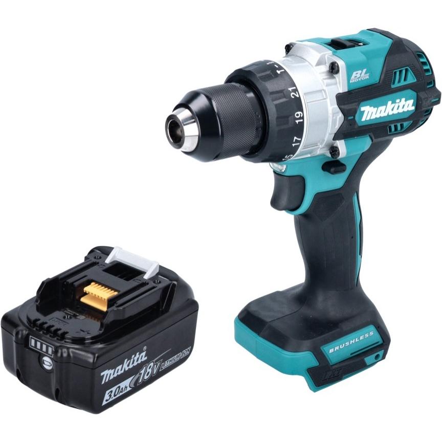 Thumbnail - Makita, Bohrmaschine + Akkuschrauber, DHP 486 F1 Akku Schlagbohrschrauber 18 V 130 Nm Brushless + 1x Akku 3,0 Ah - ohne ...