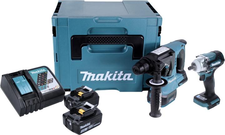 Produktbild Makita DLX 2372 TJ Akku Combo Kit DHR 242 Akku Bohrhammer + DTW 300 Akku Schlagschrauber + 2x Akku 5