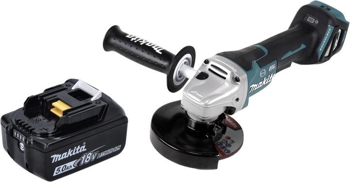 Produktbild Makita DGA 517 T1 Akku Winkelschleifer 18 V 125 mm Brushless + 1x Akku 5,0 Ah - ohne Ladegerät (125 mm)