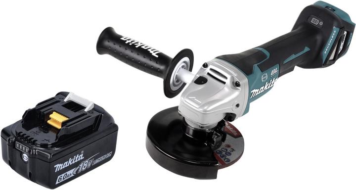 Actual product image Makita DGA 517 G1 Battery angle grinder 18 V 125 mm Brushless + 1x battery 6.0 Ah - without charger (125 mm)