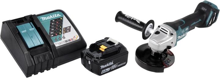 Actual product image Makita DGA 517 RG1 Battery angle grinder 18 V 125 mm Brushless + 1x battery 6.0 Ah + charger (125 mm)