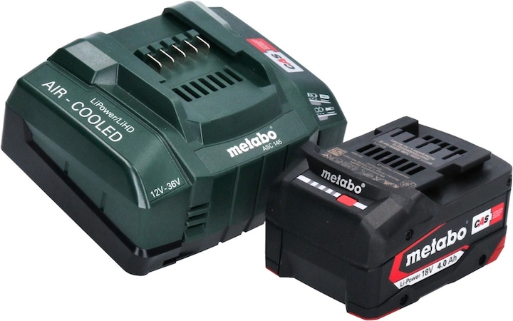 Produktbild Metabo Basis Set 1x Li-Power Akkupack 18 V 4,0 Ah CAS Li-Ion Akku ( 625027000 ) + ASC 145 Schnell La (18 V)