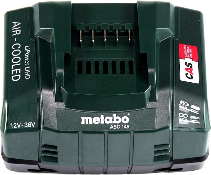 Produktbild Metabo Basis Set 2x Li-Power Akkupack 18 V 4,0 Ah CAS Li-Ion Akku ( 2x 625027000 ) + ASC 145 Schnell (18 V)